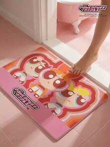 THE POWERPUFF GIRLS X Joivida 1个宠物食品垫，可爱卡通印花防水餐垫 - 紅色和粉色 - 查看 4