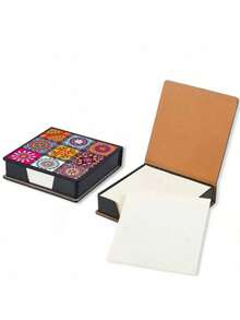 1Pc Diy 5d Diamond Painting Set - Nine-Grid Mandala Pattern Notebook And Memo Box - Unique Handmade Gift, Diamond Art Set, Irregular Circle, A Unique Handmade Gift For The Office And Home Desk.