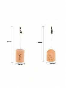 Madebyblanc 1 Stück Holz Notizhalter, kreative Kartenhalter, süße und einfache Fotohalter, Nachrichtenhalter, dekorative Artikel für den Schreibtisch, geeignet für Schlafzimmer, Arbeitszimmer und Büros - Verschiedenfarbig - Übersicht 10