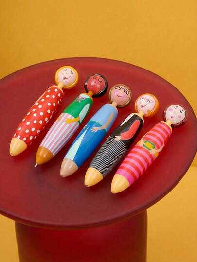 Joivida 创意混色塑料办公圆珠笔套装，适用于学校 - 耐用