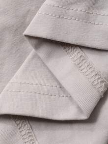 DAZY Minimalist Twist Design Knit Loose Women Pajama Set - Light Grey - View 7