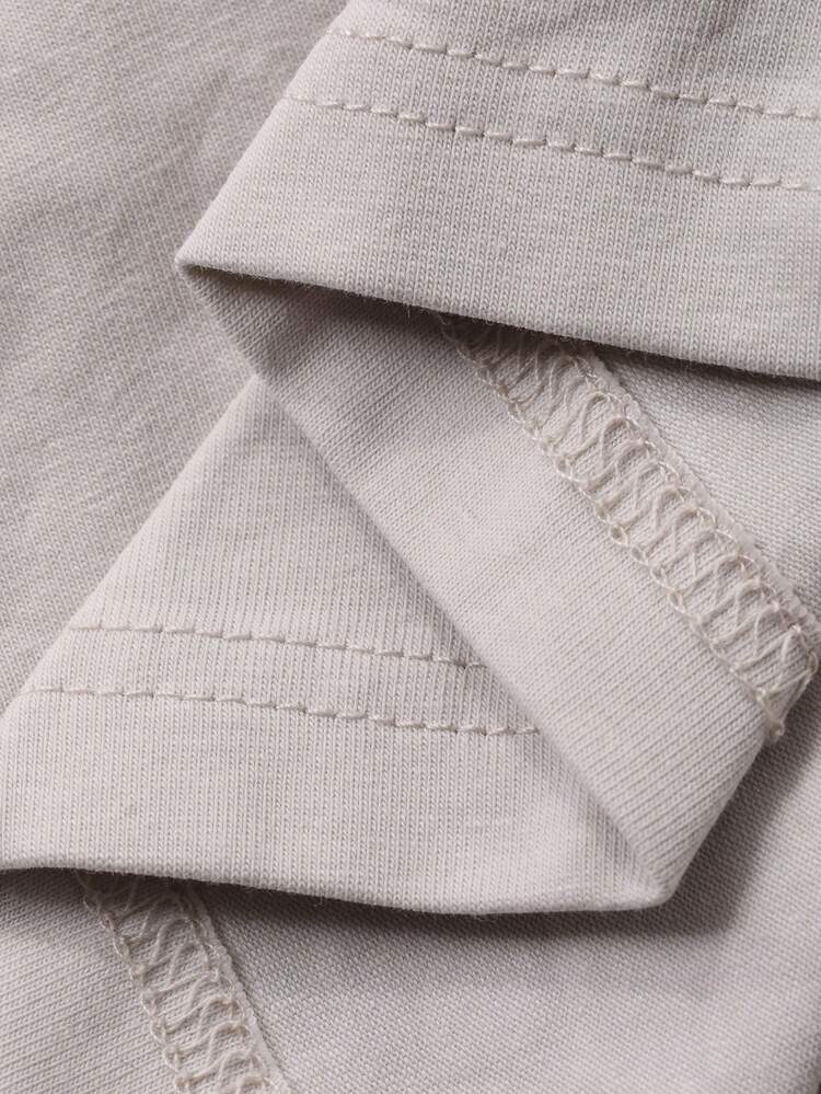 Minimalist Twist Design Knit Loose Women Pajama Set