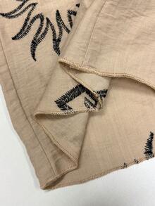 Swim Chiccia Women's Vacation Sun Print Drawstring Waist Wide Leg Coverup Pants