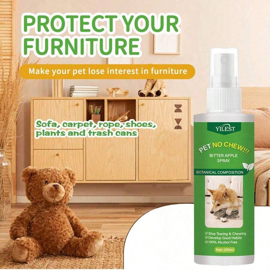1瓶/2瓶装宠物防啃咬喷雾，猫狗粪便诱导喷雾，宠物用品 - 100ml - 查看 1