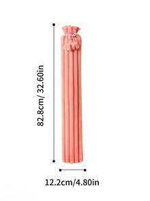 1pc Long-Shaped Hot Water Bag, Water-Filling Hand Warmer, Anti-Explosion, Winter Warm Supplies (Due To Different Batches, The Lines And Colors Of The Inner Liner May Vary. We Apologize For Any Inconvenience Caused,Silk Ribbon Fabric Cover, Rib Color, Design Randomly Assorted) - Default - View 18