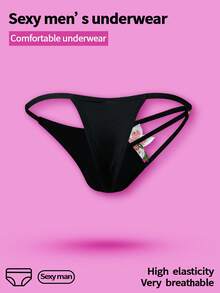 WENEZON Men's 3D Floral Decor Hollow-Out Sexy Briefs