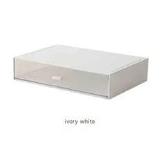 1个装茶包收纳盒，可堆叠式茶盒，带1个抽屉，塑料茶包架，适用于厨房、食品储藏室、橱柜、台面，多功能厨房收纳整理盒，家居收纳整理盒 - 白色1格 - 查看 2