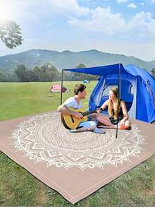 1 PIEZA Nuevo Mantel de picnic grande, impermeable y a prueba de arena, con estampado digital de moda y patrón fresco, suave, ligero y de secado rápido, portátil para camping, picnic, parque, playa, fiesta de verano, primavera y actividades al aire libre - Multicolor - Ver 9