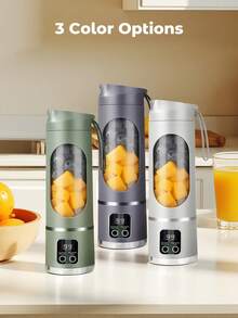 Teckwe 便携式电动搅拌机，USB接口，450毫升容量，可榨汁、制作奶昔和冰沙，小型搅拌机，混合功能齐全，小巧便捷，用途广泛 - 彩色 - 查看 7