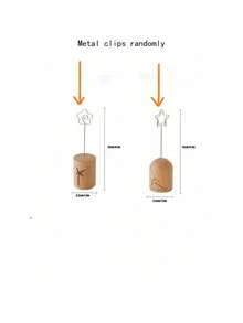 Madebyblanc 1 Stück Holz Notizhalter, kreative Kartenhalter, süße und einfache Fotohalter, Nachrichtenhalter, dekorative Artikel für den Schreibtisch, geeignet für Schlafzimmer, Arbeitszimmer und Büros - Verschiedenfarbig - Übersicht 7