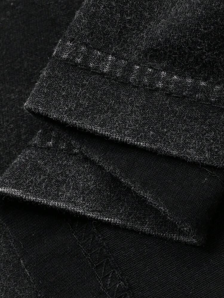 Vintage Washed Colorful Graphic Print Street Style T-Shirt For Men, Summer