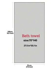 Toalha de banho bordada de 70 cm x 140 cm, design bordado, romântico e fashion, estilo casal, macia e amigável à pele, adequada para uso familiar, uso diário, banheiro, academia, hotel, presente de necessidades diárias para o Dia dos Namorados e Dia das Mães - Multicolorido - Visão 5