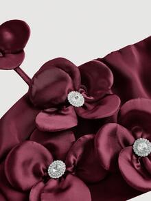 Aveloria Rosie 白色精致花卉装饰短款吊带背心 - 紅色 - 查看 3