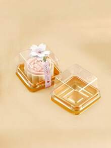 50个/100个装透明盖塑料烘焙容器 - 蛋糕、巧克力、糕点包装盒，生日、婚礼礼物，烘焙工具和厨房配件 - 多色 - 查看 6