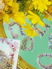 30 szt./zestaw naklejek na framugę drzwi Flower Manor – wzór retro kwiatowy, materiał do samodzielnego pisania w dzienniku – tłoczenie laserowe na gorąco - Wielokolorowe - Zobacz 4