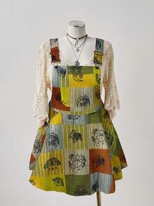 Sunspun Đầm hai dây họa tiết Bohemian nhiều màu sắc dành cho nữ cỡ lớn - Nhiều màu - Xem 6