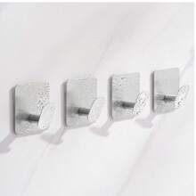 1/3/6 件套自粘挂钩墙贴，可挂外套、钥匙、毛巾、包包、帽子等，家居饰品收纳 - 方底斜鉤 - 查看 4