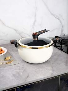 1pc 8l Capacity High-Quality Iron Pressure Cooker, Suitable For Induction Cookers And Gas Stoves. - Multicolor - View 7