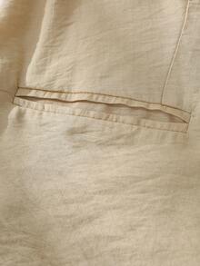 SHEIN Franclia Women's Printed Dress, Women's Summer New Arrivals, Simple Dress, Summer Dress, Women's Digital Print Dress, Women's Romantic Vacation Maxi Dress, Women's Elegant Vacation Dress, V-Neck Red Collar Dress, Women's Versatile And Stylish Belt Dress, Elegant And Casual Wrap-Style Mid-Length Dress With An A-Line Silhouette, Summer Beach Dress With A Touch Of Evening Atmosphere. - Apricot - View 10