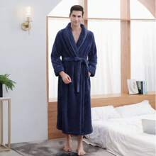 SHEIN Basic living 超柔软珊瑚绒浴袍 - 速干、不掉毛、透气 | 男女皆宜 | 时尚设计 | 秋冬情侣睡衣 - 彩色 - 查看 9