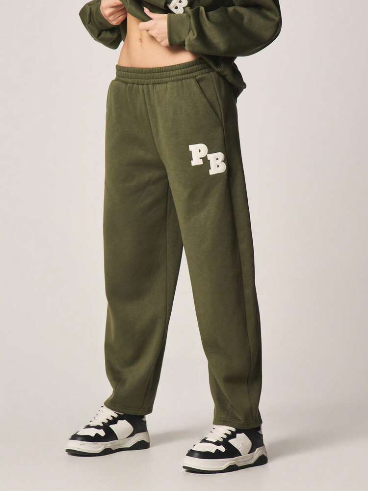 Missguided x Playboy Barrel Leg Sweatpants With Print And Elastic Waistband Casual Comfortable Loungewear For Everyday Wear And Relaxation