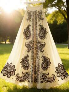 Franclia New Printed A-Line Skirt, Fashionable Loose Fit Women's Skirt, Spring/Summer - Multicolor - View 1