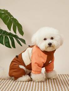 PETSIN Winter Cute Padded Coat For Dogs - Small Breeds, Teddy, Pets Thickened Bichon Frise, Trending Spring/Fall Warm Clothing For Four-Legged Friends - Orange - View 1