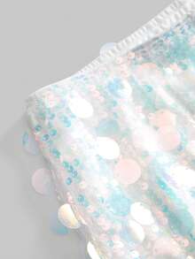 ROMWE Grunge Punk Quần short mini cạp siêu trễ lấp lánh đính sequin gợi cảm dành cho nữ, thích hợp cho mùa hè, đi biển, lễ tốt nghiệp, lễ Phục sinh, buổi hòa nhạc, kỳ nghỉ ở Nashville, dạ hội, phong cách đường phố, lễ hội âm nhạc. - Nhiều màu - Xem 3