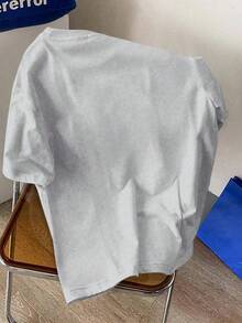 Manfinity Joysei Summer Casual Floral & Letter Print Short Sleeve T-Shirt For Men