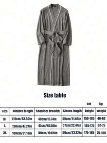 1pc Waffle Bathrobe, Adult Men's And Women's Bathrobe, Spring And Summer Bathrobe, Homestay Bathrobe, Absorbent Quick Drying, Loose Version, Bathroom Items, Household Items - Dark Grey - View 5
