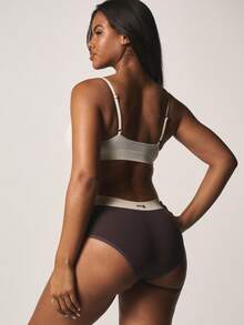 MISSGUIDED Women's Briefs With Contrast Waistband Classic Everyday Hipster Panties Comfortable Basic Underwear