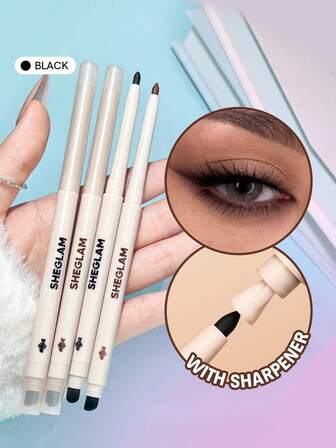 SHEGLAM Gel Glide Eyeliner Pencil-Black Brand Beauty Makeup Face Paint Cosmetic For Women Girls Perfect For Winter Ideal For Y2K Fancy Fashion Suitable For Birthday Gift Party Ready Best Color