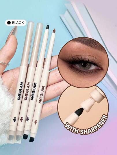 SHEGLAM Gel Glide Eyeliner Pencil-Black Brand Beauty Makeup Face Paint Cosmetic For Women Girls Perfect For Winter Ideal For Y2K Fancy Fashion Suitable For Birthday Gift Party Ready Best Color
