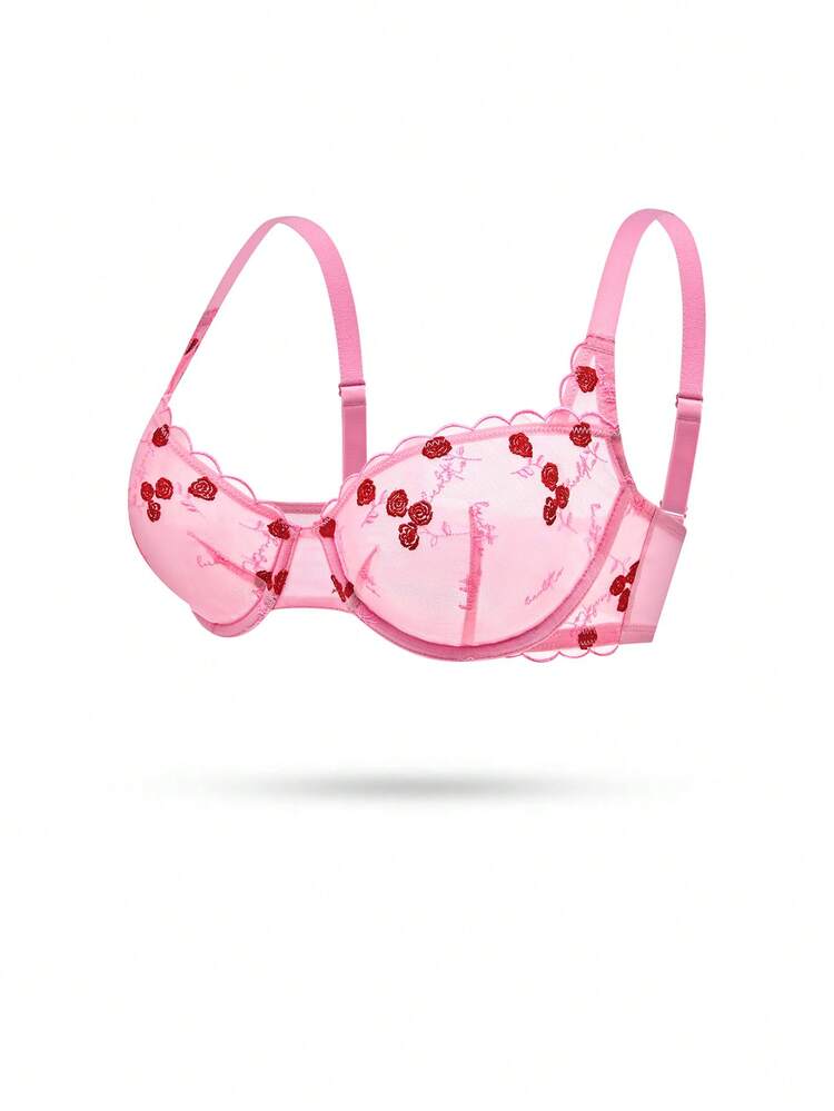 Embroidered Balconette Unlined Bra