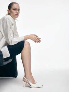 Mnmlis Women's Elegant Pointed Toe Slip-On Pumps For Christmas - White - View 9