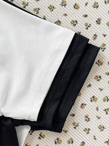 Girls' All-Match Tee, Fresh Style, Relaxed Fit, Versatile Design, Suitable For School, Outings And Daily Wear, Spring - Multicolor - View 5