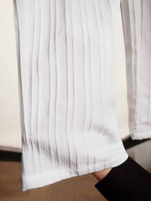 Elladie kids 两件套女童夏季黑色无袖翻领开襟短款碎花背心搭配白色直筒休闲裤，简约时尚百搭通勤装 - 黑與白 - 查看 9