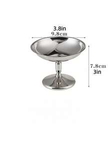 1个不锈钢椭圆形甜点盘，下午茶甜点杯，布丁碟，蛋糕底座 - 彩色 - 查看 8