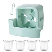 1set Floor Fan With No-Drilling Installation, Multi-Functional With Humidifier, Electric Fan, Household Floor Fan, Desk Fan For Cooling And Air Conditioning, Summer Hanging Fan With Ice Cubes, Oscillating Fan For Rapid Cooling. - Multicolor - View 2