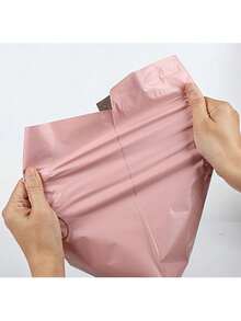 100PCS Pink THANK YOU Express Bags, Simple Multi-Purpose Packaging Bags With Slogans, Graphics And Text, Used For School, Office, And Gift Packaging - Pink - View 8