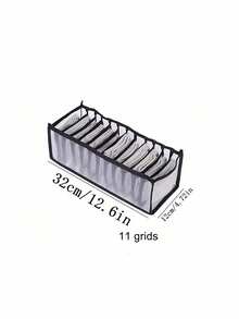 Black Mesh Underwear Organizer Drawer Divider Multifunctional Closet Storage Box See Through Design Foldable Space Saving Solution - Black - View 11
