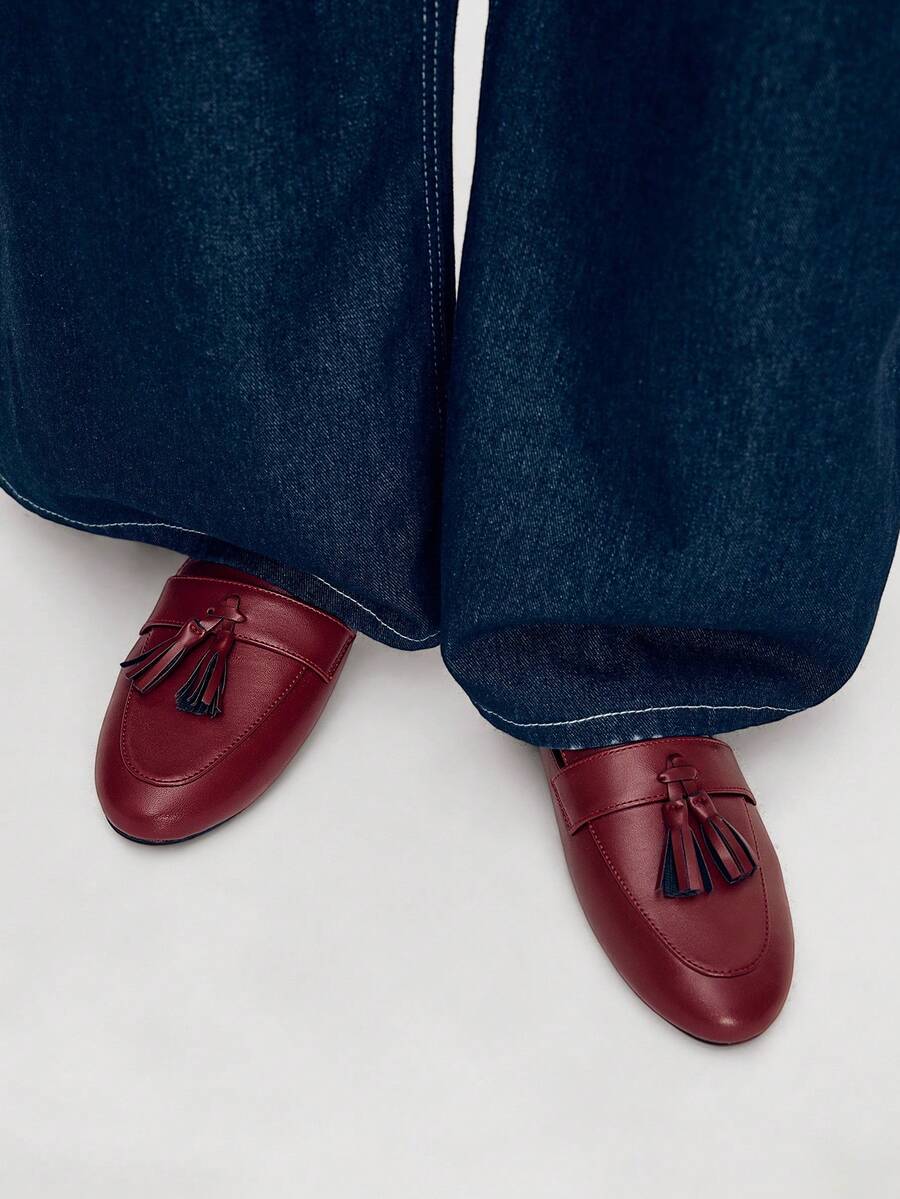Mnmlis Women Flats Valentine's Day - Burgundy - View 1