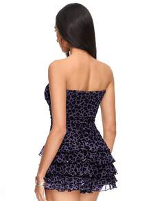 ROMWE J-Fashion Y2K Leopard Print Cake Shorts 2 Pieces Set For Women - Multicolor - View 8