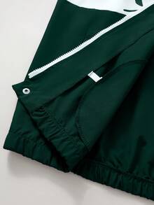 PAVTROS Men's Letter Graphic Long Sleeve Single-Breasted Jacket And Drawstring Waist Long Pants Casual Suit - Multicolor - View 8