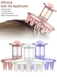 专业头皮按摩梳带滚珠 - 便携式家用沙龙护理仪，精油刷带360°旋转刷头，深层护理头皮，促进头发生长，舒缓压力，礼盒套装 - 彩色 - 查看 1