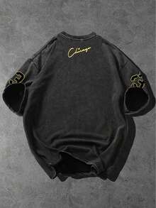 Manfinity EMRG Men's Distressed Number 23 Graphic Cotton T-Shirt Chicago 23 Men's T-Shirt - Black - View 2