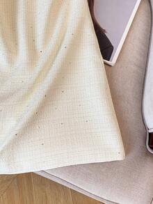 GlowEve 无袖优雅亮片女士时尚迷你连衣裙 - 米色 - 查看 4