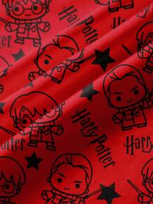 HARRY POTTER X SHEIN Young Boy Cartoon Figure Graphic Round Neck Short Sleeve T-Shirt