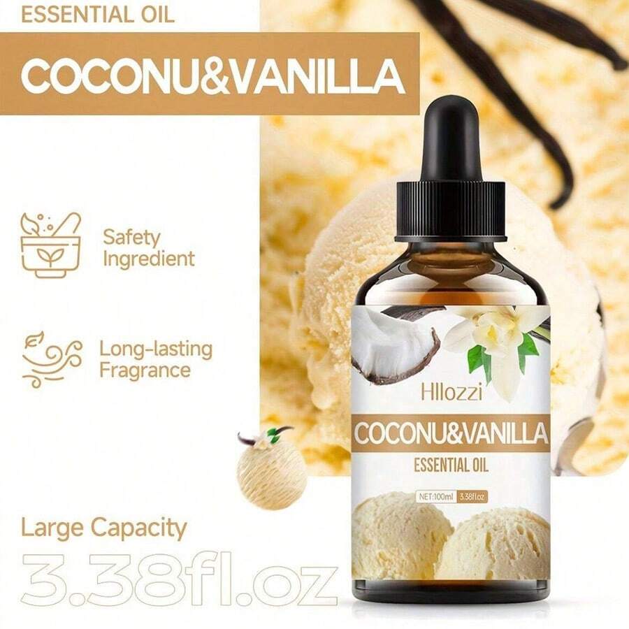1pc 2pcs Coconut & Essential Oil- Pure Fragrance, Alcohol-Free Moisturizing Cream, Long-Lasting Scent, Suitable For Sensitive Skin, Skincare, Massage, Candles, Soap Making, Body And Face Oil. - Multi Scents - View 1