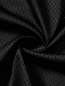 Betty Boop x SHEIN Women's Casual Fashion Street Cartoon Number & Letter Graphic Lace Patchwork V-Neck Mesh Breathable Cropped T-Shirt, Summer - Black - View 9